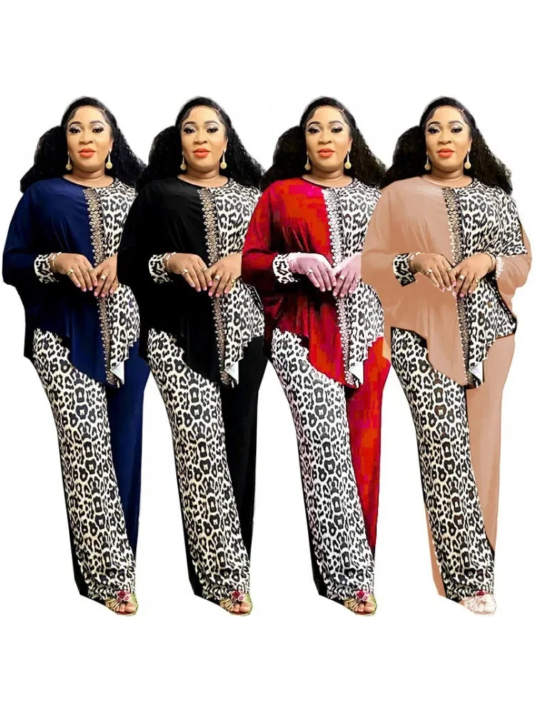 Maxy 2 Piece Women Sets Dashiki African New Arrival Spring Autumn Matching Sets Two Pieces Sets Top Pants Suits Outfits Clothing