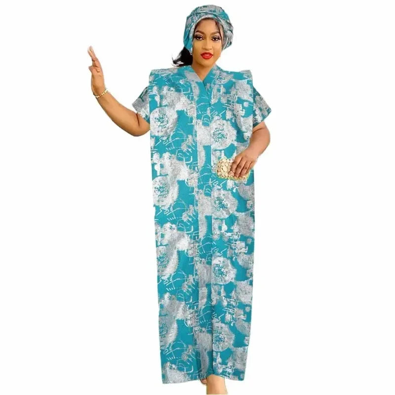 Maxy  Dresses for Women Traditional Africa Clothing Dashiki Ankara Outfits Gown Abayas Robe Muslim Kaftan Maxy Long Dress