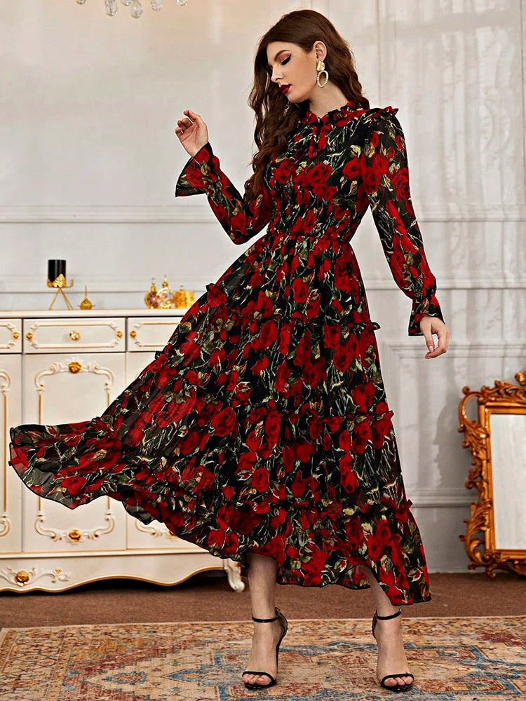 TOLEEN 2024 New in Fashion Summer Women Dresses Spring Flower Elegant Beautiful Party Evening Long Dress Casual Holiday Clothing