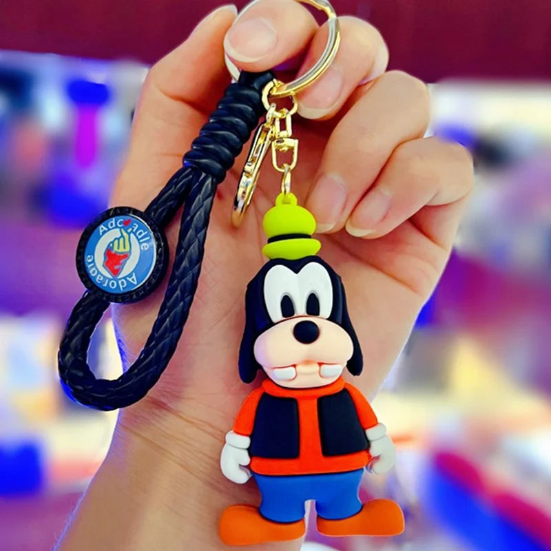 Maxy Anime Disney Figure Villain Maleficent The Evil Queen Cruella Silicone Keychain Bag Key Ring Pendant Children Toy Birthday Gifts