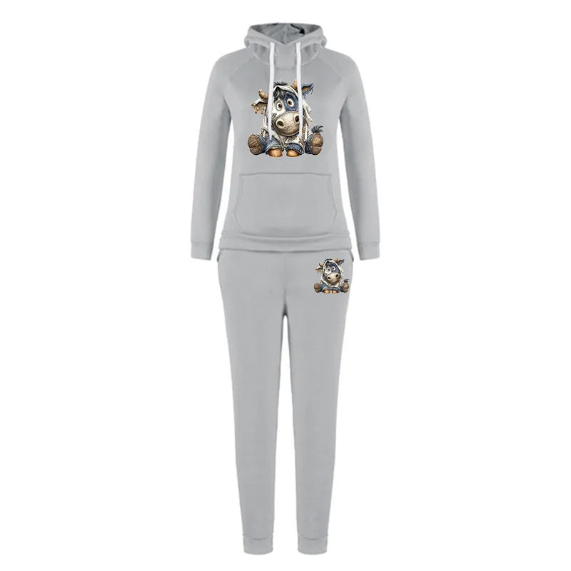 Maxy Women TrackSuit Aesthetic Designer Clothes Autumn Winter High Quality Hoodies Sweatshirts Sweatpants Sportwear Woman Pants Sets