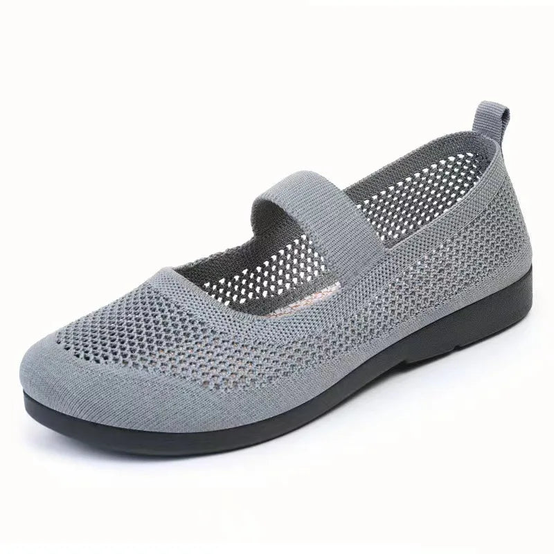 Maxy Women Flats Shoes Slip on Foldable Loafers for Women Square Toe Single Shoes Hollow Out Fashion Mom Casual Shoes Ladies