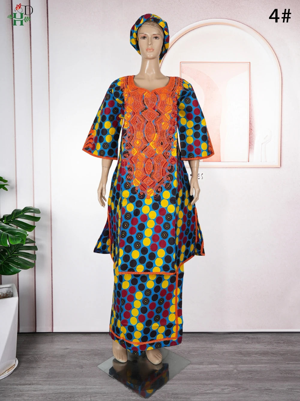 Maxy H&D African FOR Women Traditional Outfit Dashiki Wax Dresses Plus Size Embroidery Robe Party Evening Gown Turkey Clothing