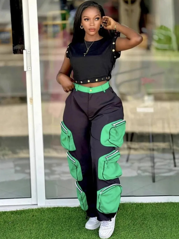 Maxy 2 Piece Women Set Dashiki African Clothes Summer Spring New Fashion Short Sleeve Top And Pants Suit Party Lady Matching Sets
