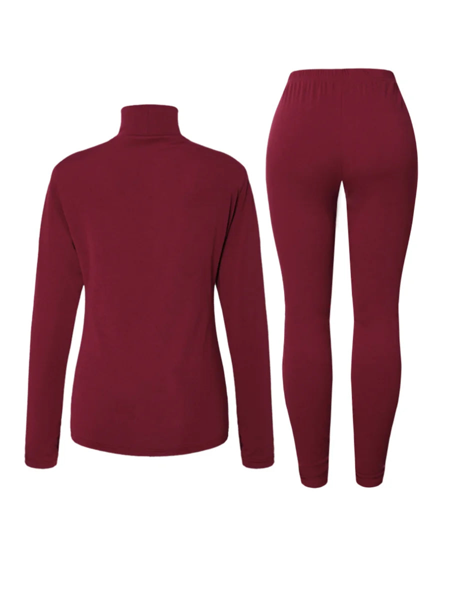 Maxy Plus Size women clothing tracksuit sets long sleeve Turtleneck Slit Skinny Pants Set Spring casual Two pieces sets for women