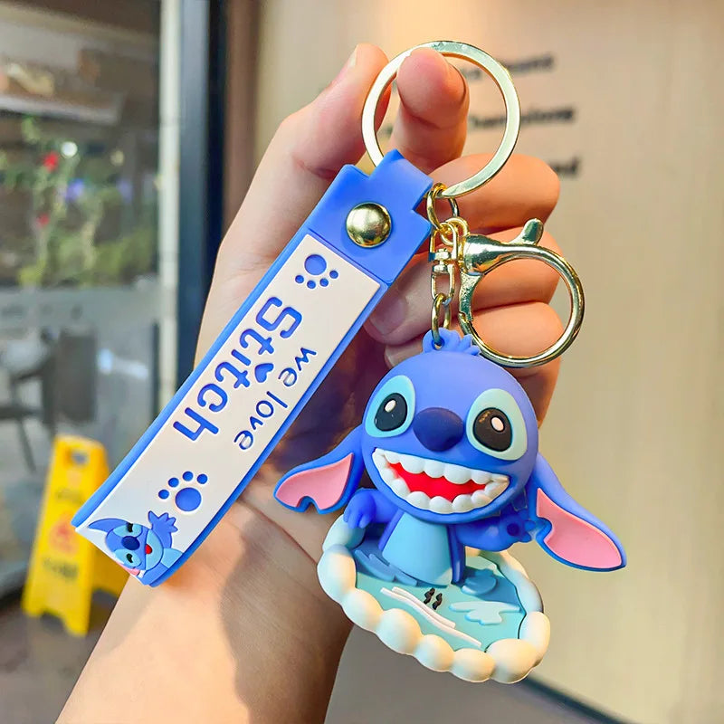 Maxy Anime Disney Figure Villain Maleficent The Evil Queen Cruella Silicone Keychain Bag Key Ring Pendant Children Toy Birthday Gifts