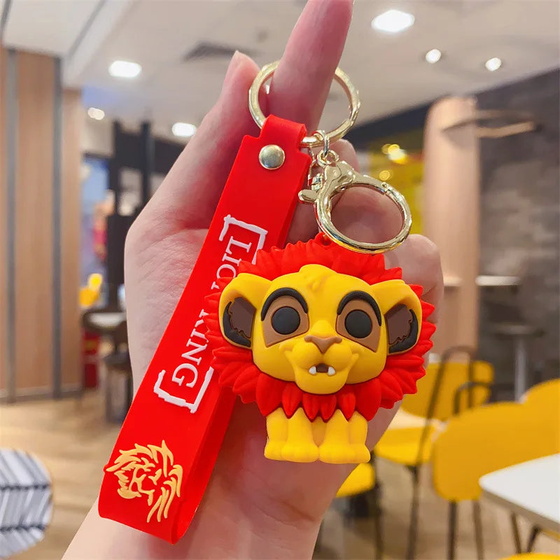 Maxy Anime Disney Figure Villain Maleficent The Evil Queen Cruella Silicone Keychain Bag Key Ring Pendant Children Toy Birthday Gifts