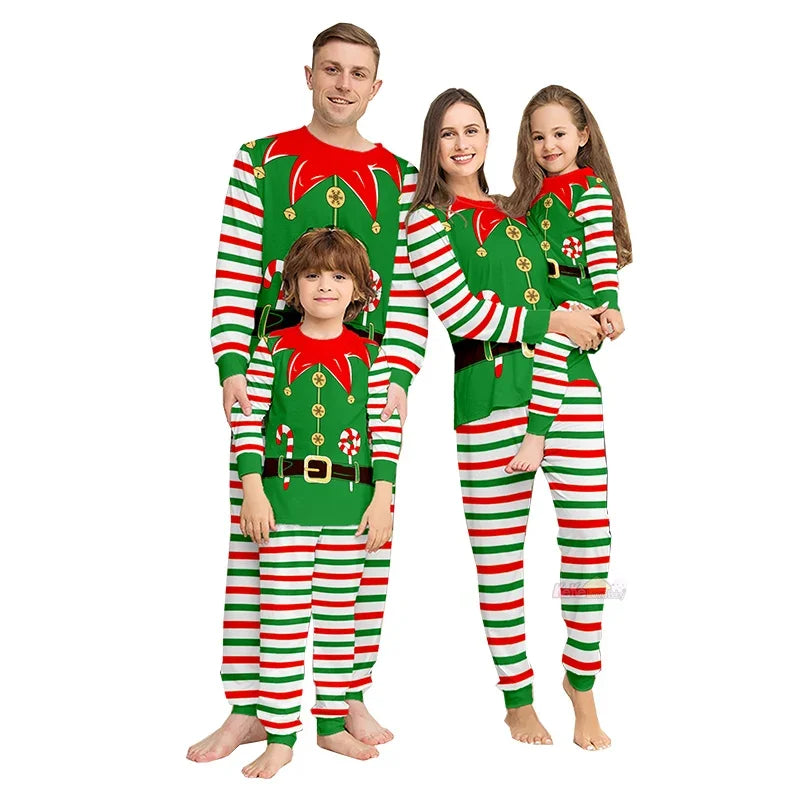 Xmas Pajamas Family Matching Outfits Set Deer Printed 2025 Christmas Family Look Same Adult Kids Mother And Daughter Dog Clothes