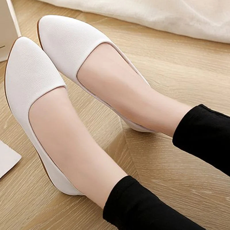 Maxy New women's shoes pointed toe flat soft sole casual women's shoes