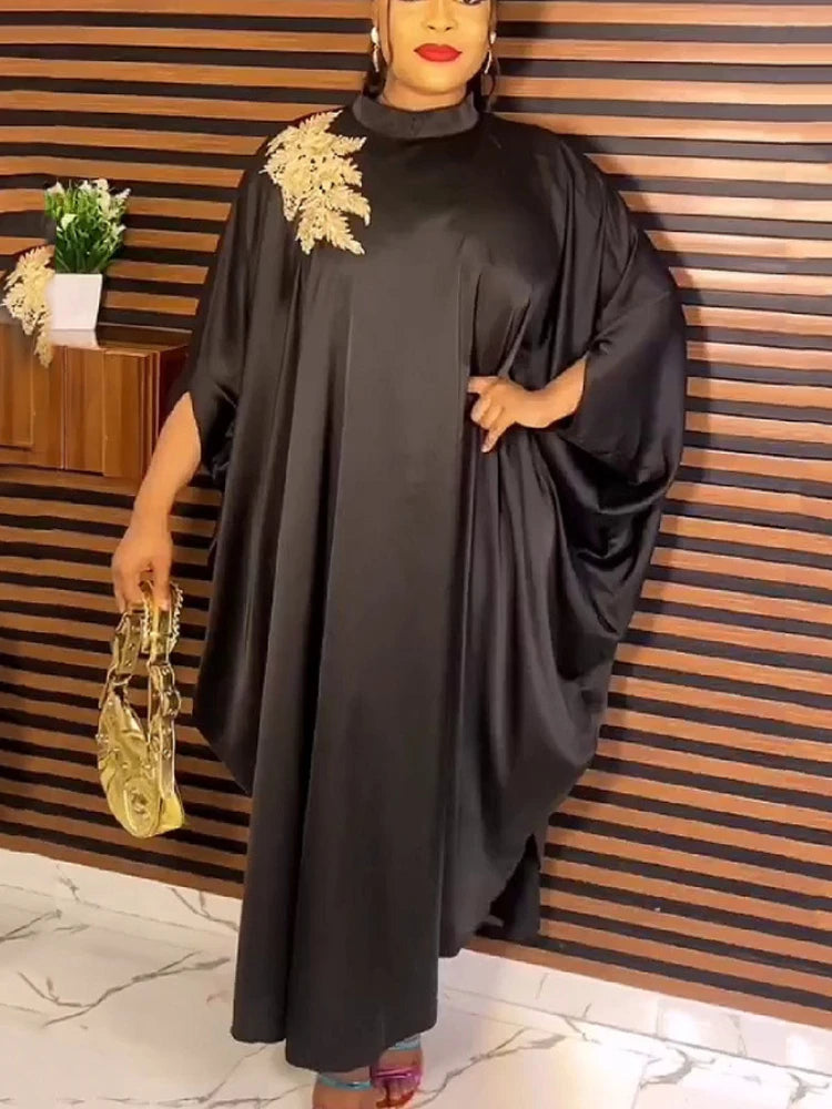Oversized Dresses Elegant Women Turtle Neck Batwing Sleeve Baggy Loose Big Robes Party Club Birthday Outfits Summer 2024