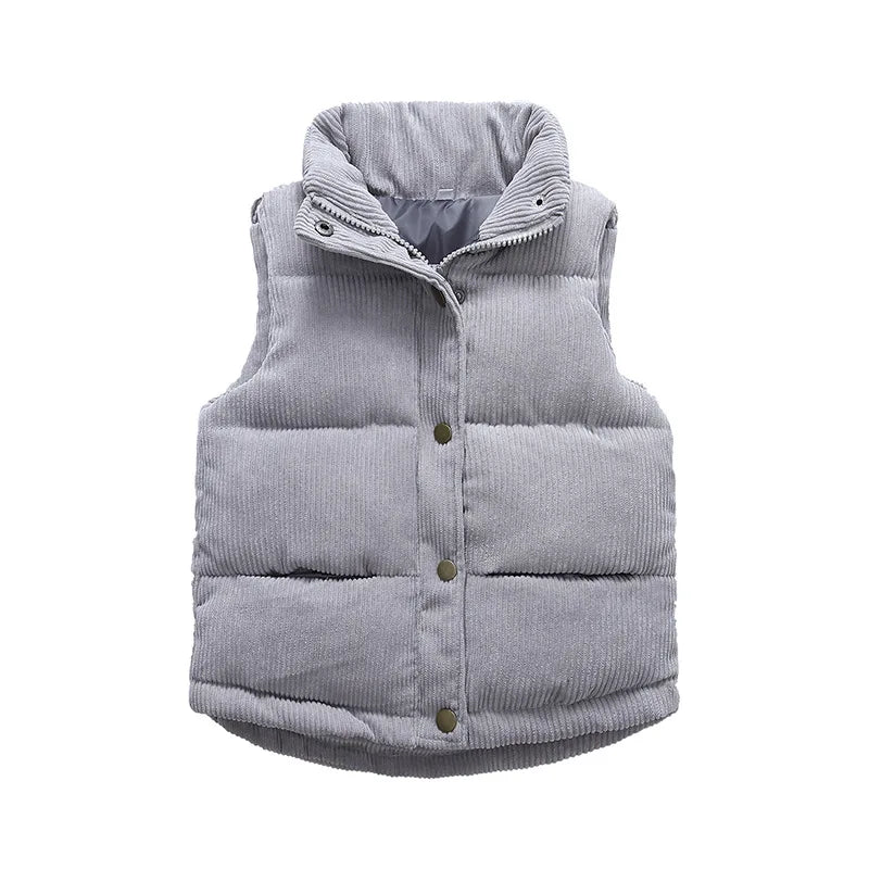 Winter Baby Boys Warm Thicken Vest Cotton Waistcoat Outerwear Kids Clothes Coat Autumn Children Jackets Toddler Girls Vest Tops