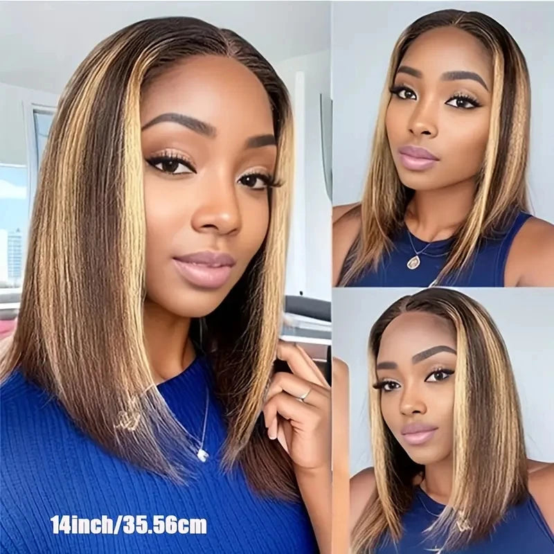 Maxy Perruques Chevaun Humans HD Glueless Wig Human Hair Ready To Wear Straight Bob Lace Front Human Hair Wig Glueless Preplucked