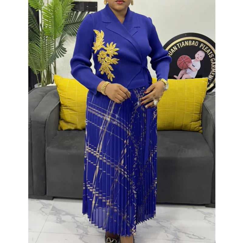 Maxy Fake 2 pieces robe Africans femme fashion African traditional dresses for woman dashiki evening dress africa clothing 2025