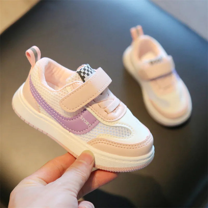 Maxy Children Spring and Autumn Sport Shoes Fashion Breathable Kids Boys Net Shoes Girls Anti-Slippery Sneakers Baby Toddler Shoes