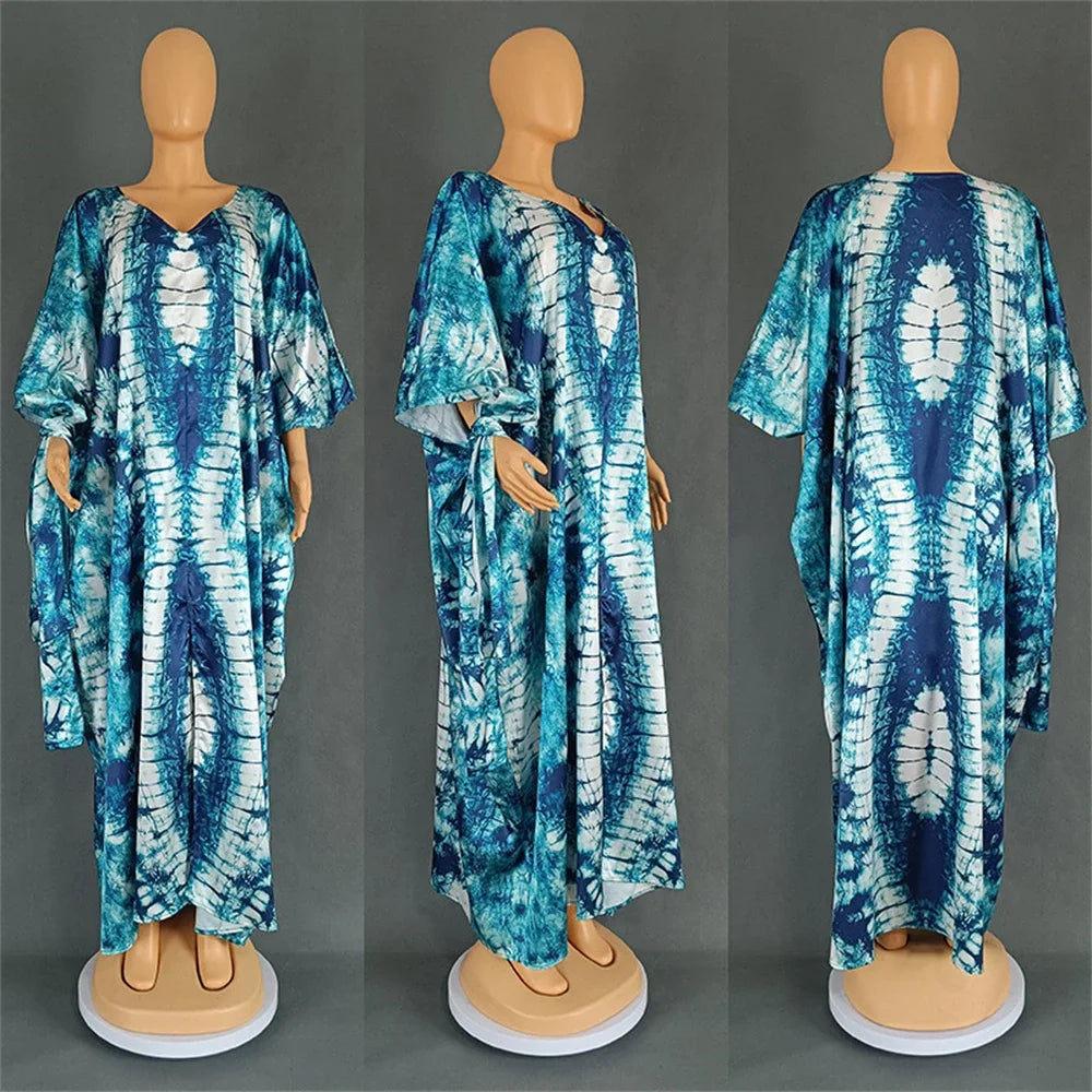 Maxy Dresses for Women Print Boubou Robe Muslim Dress Ankara Dashiki Africa Clothing Dubai Kaftan Turkey Abaya Vestidos