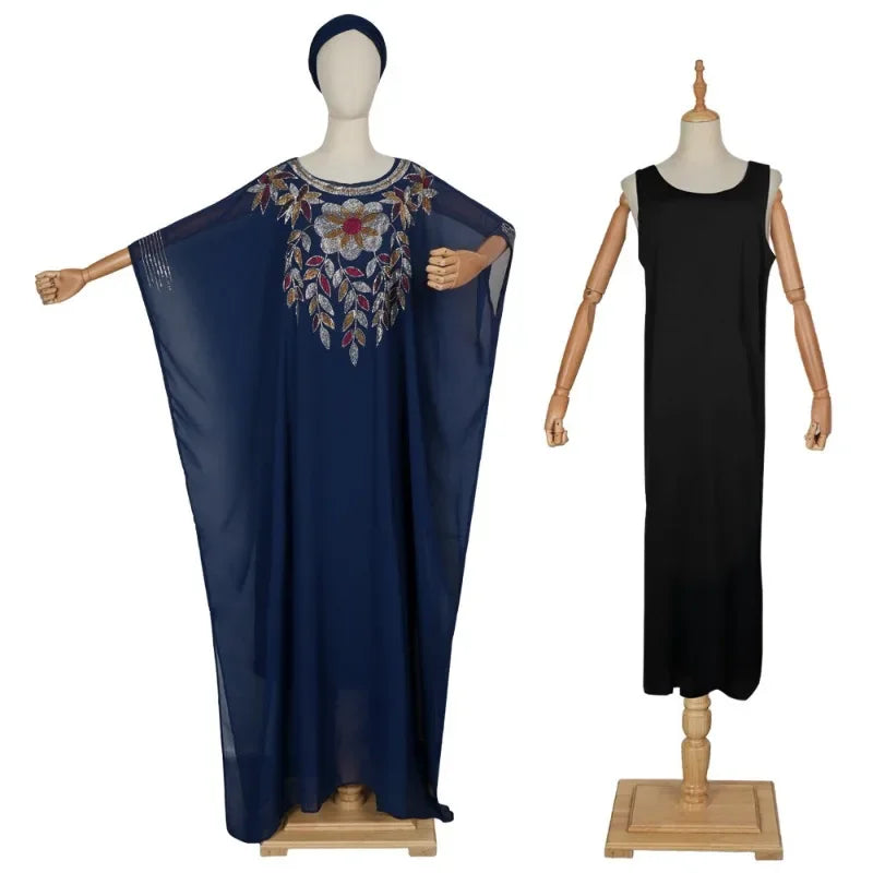 Maxy Abayas For Women Dubai Luxury Chiffon Boubou Muslim Fashion Caftan Marocain Wedding Evening Party Dresses African Clothes