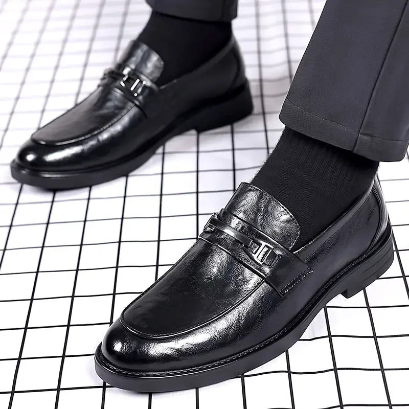 Amay Dress Shoes Man Natural Gumrukfree Genuine Leather Social Shoe for Men Official Business Clothing Italian Cheap Liquidation New