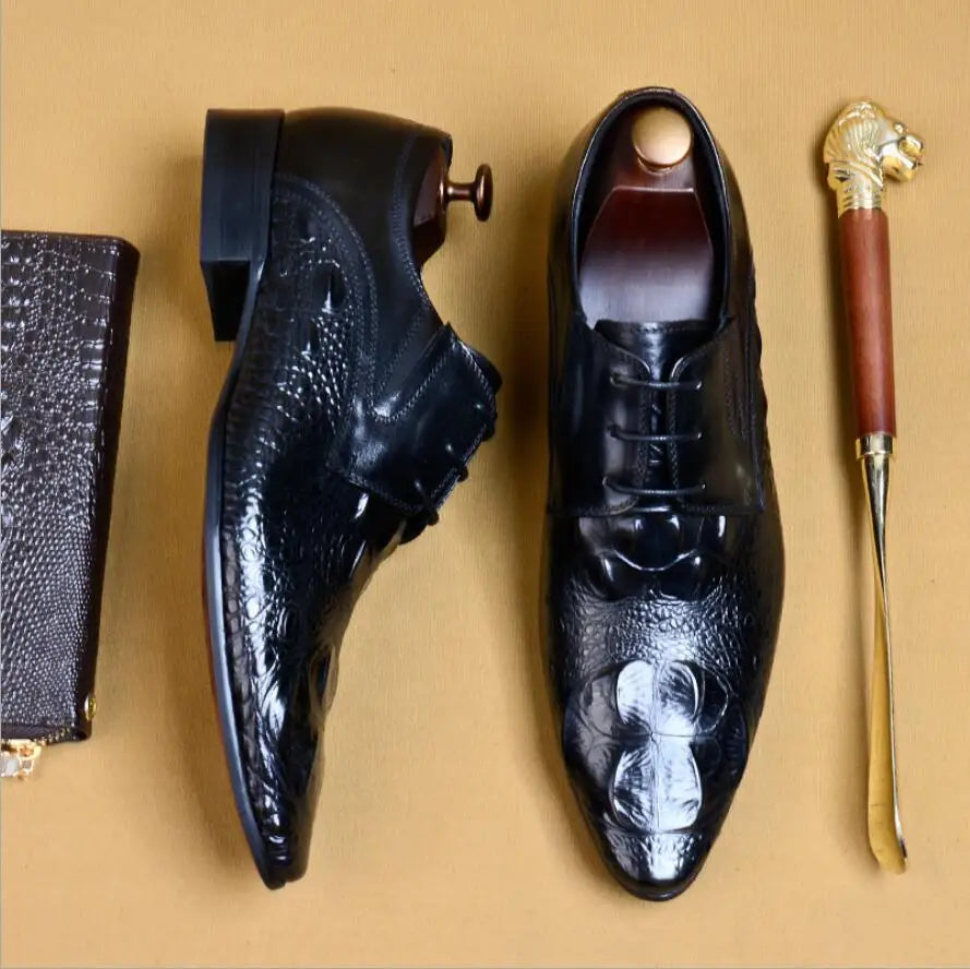 Amay Sipriks Mens Leather Casual Shoes Burgundy Black Wedding Formal Tuxedo Shoe Italian Custom Gentleman Gents Suits Dress Flats 46