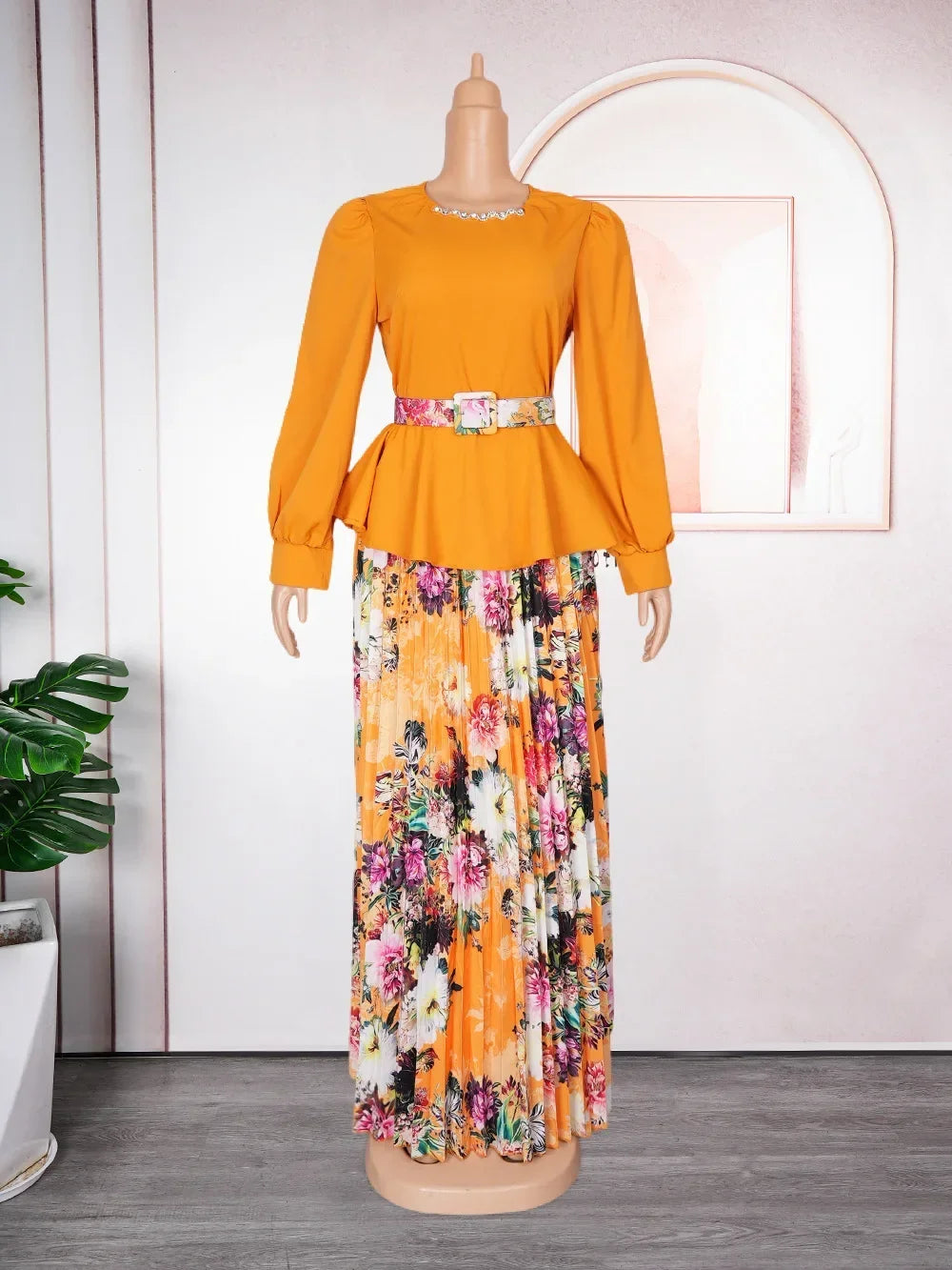 Amay Clothes for Women 2 PCS Sets Tops and Skirts Suits Dashiki Ankara Outfit Robes Plus Size Wedding Party Dresses