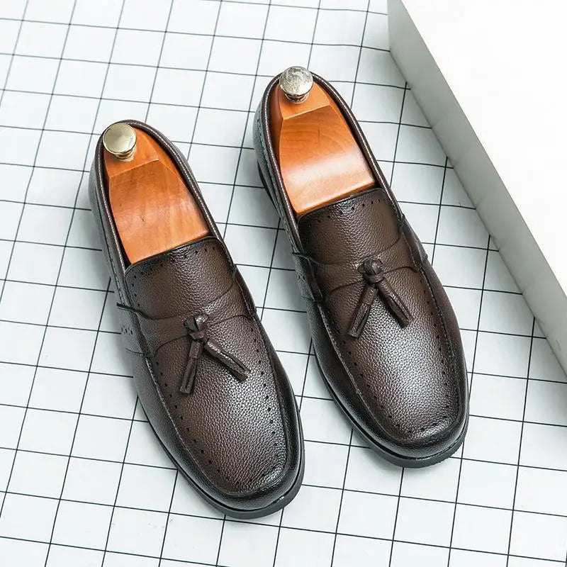 Visco Italian men's dress shoes simple and lightweight classic derby shoes formal business shoes