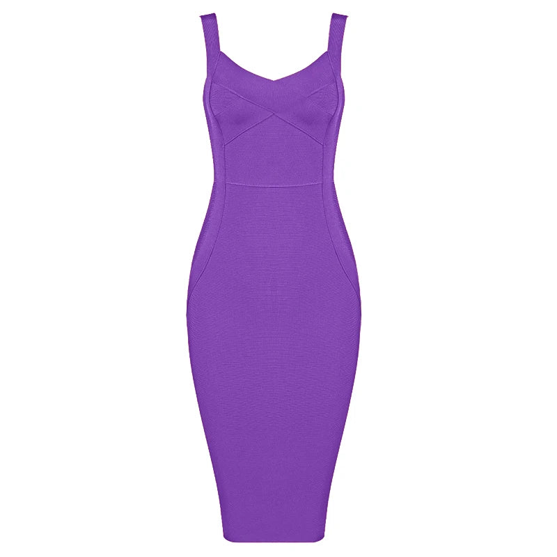 Babs High Quality Celebrity Elegant Purple Pink Bodycon Rayon Bandage Dress Night Club Party Dress