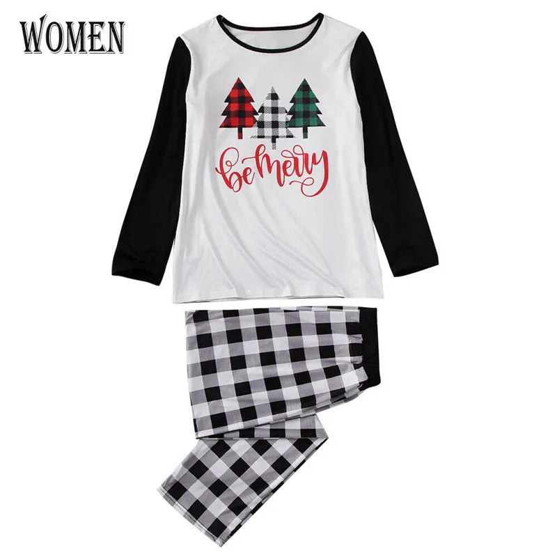 Maxy PUDCOCO Family Matching Christmas Pajamas Set Women Adult Baby Kids Sleepwear Nightwear Suit Xmas Outfits