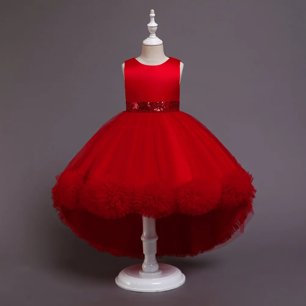Maxy Princess Baby Girls Wedding Christening Dresses 2 To 7 10 Years Child Elegant Costume Gowns For Eid Evening Lilac Long Children's Clothes