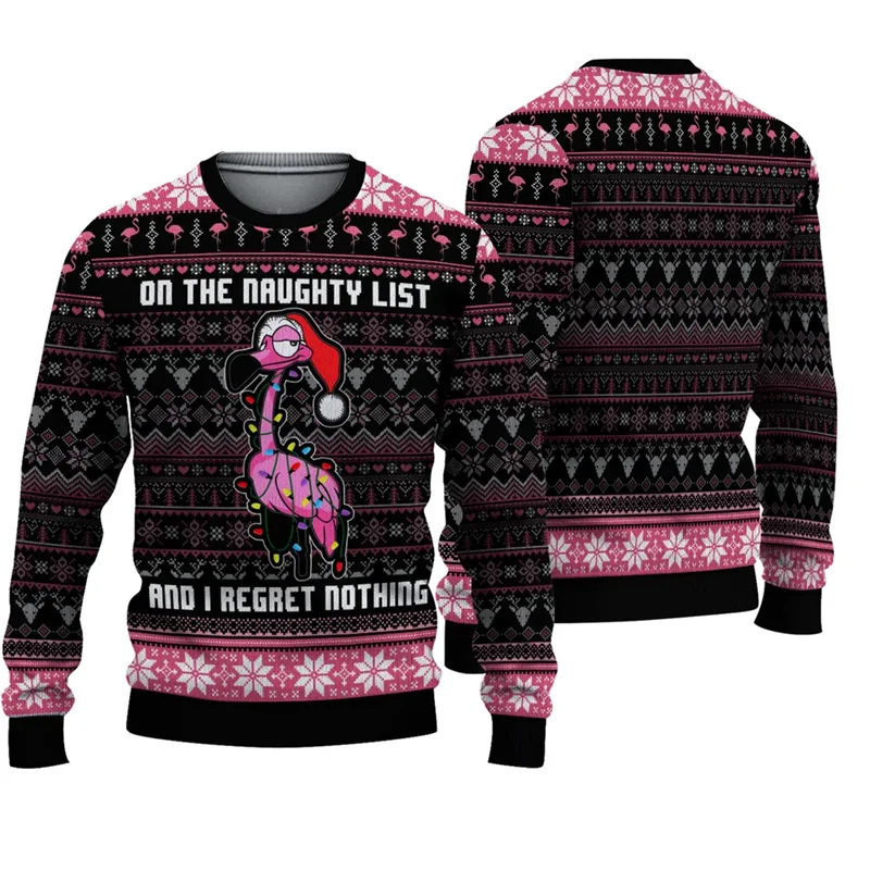 Maxy Fashion Spoof Ugly Christmas Sweater For Man Clothes Hip Hop Women Kids Men Sweatshirts Casual Pullovers Tracksuit Man Sweater