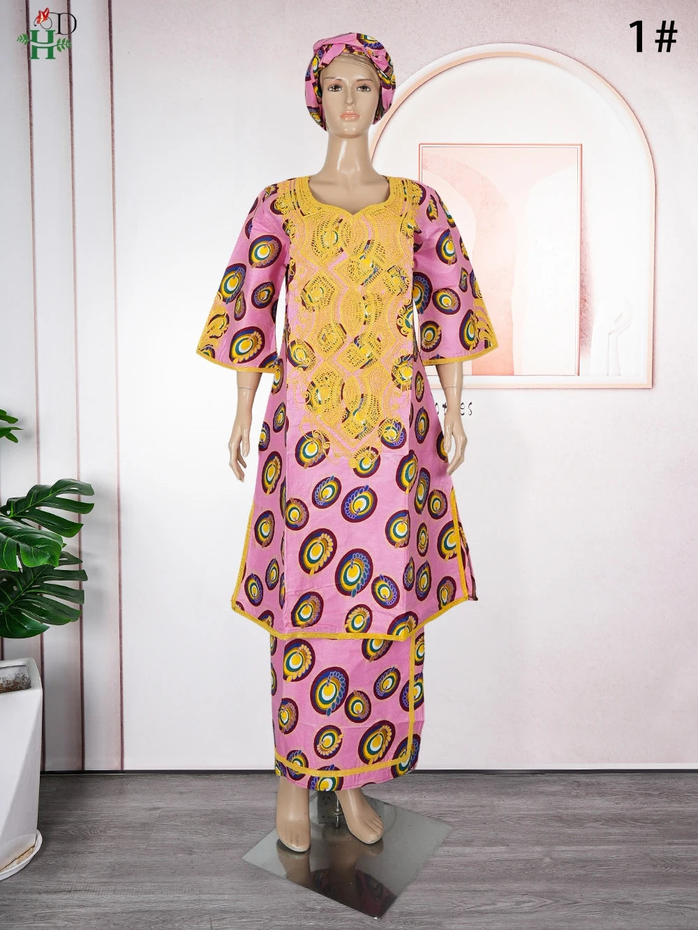 Maxy H&D African FOR Women Traditional Outfit Dashiki Wax Dresses Plus Size Embroidery Robe Party Evening Gown Turkey Clothing