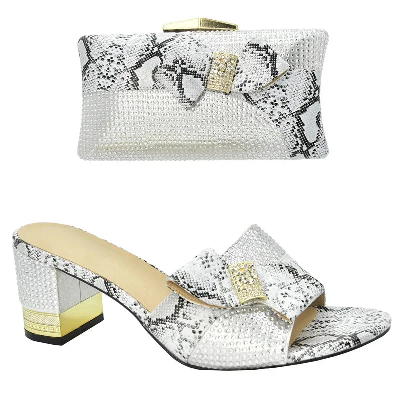 Momsey Latest Wedding Shoes for Women Bride Shoe and Bag Set for Party in Women Plus Size Women Shoes 43 Wedding Shoes Bride