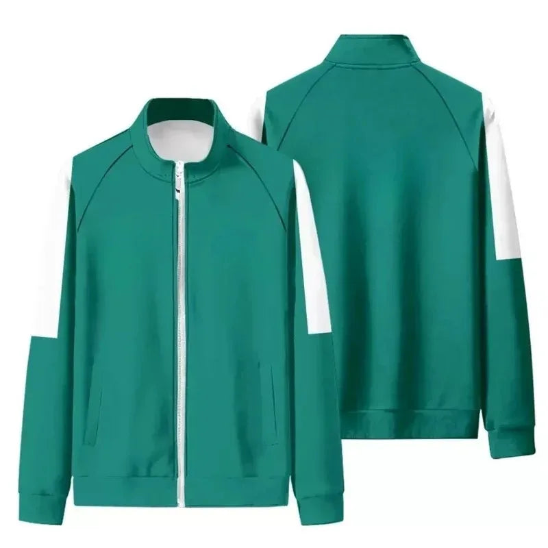 Maxy Calamari Game Cosplay Costume Green Tracksuit Outfits Jacket T-shirt Pants 001 456 230 Teenagers Sweatshirt Adult ★ ★