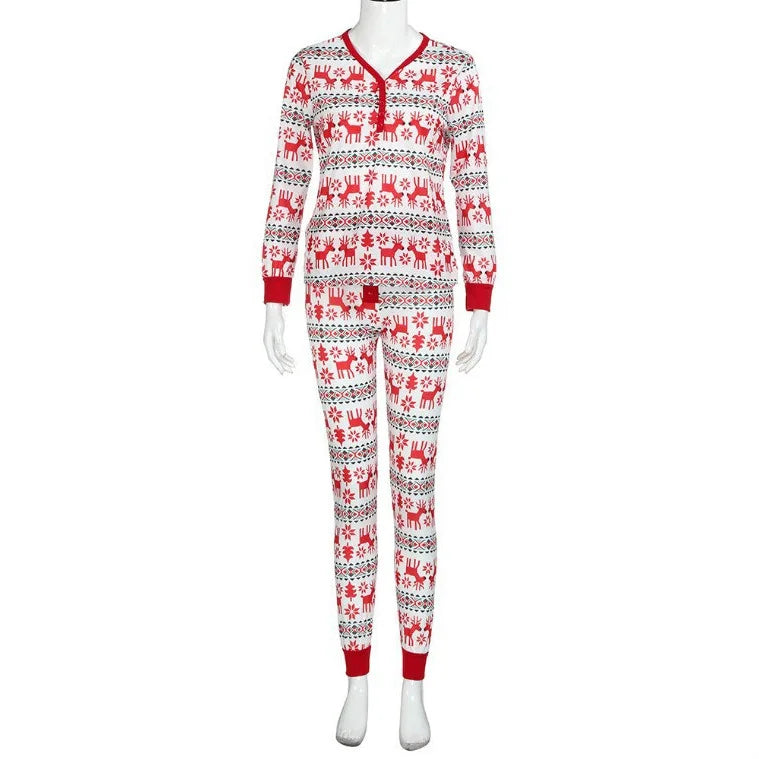 Christmas matching family outfit long sleeve moose print Christmas family outfit long sleeve pajamas pajama pants home clothing