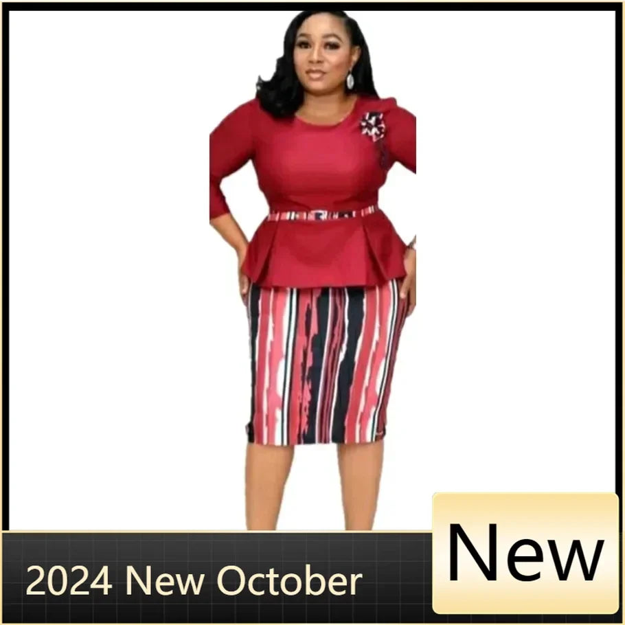 Maxy Hot Sale African and Turkey Style Plus Size Pinted Dress For Women