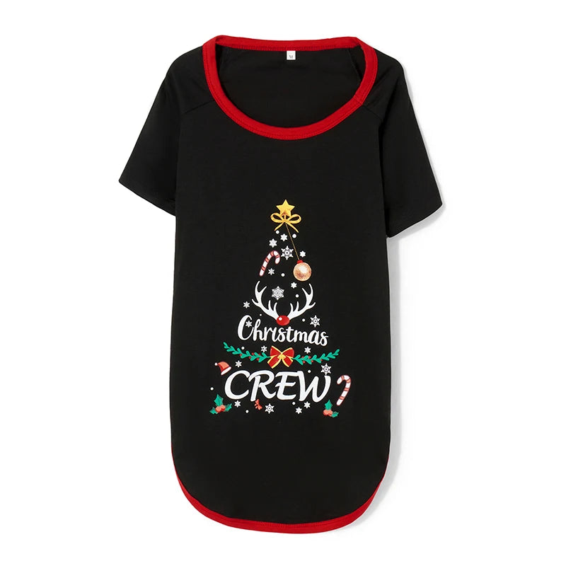 Maxy Family Matching Christmas Pajamas Loungewear Set Long Sleeve Tree Graphic Tops+Elastic Waist Pants Holiday Sleepwear