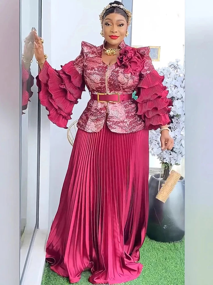 Maxy 2 Piece Set Clothing Turkey Outfits Evening Wedding Suit Dress Gown