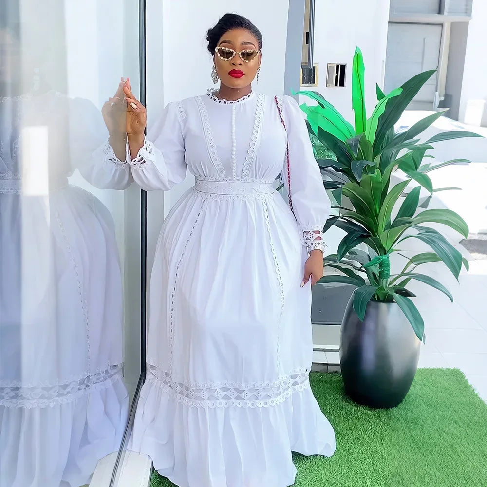 Amay Party Dresses for Women New Fashion Evening Gown Plus Size Elegant Turkey Muslim Maxy Dress Dashiki Ankara Kaftan