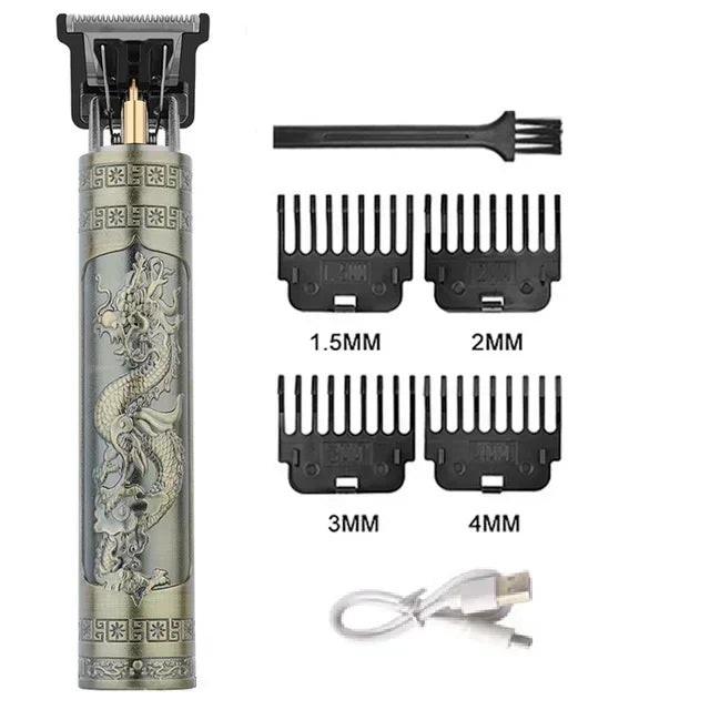 Maxy Vintage T9 Hair Clipper Beard Shaving Body Hair Trimmer Clippers Electric Men Haircut Machine 0mm Barber Shaver