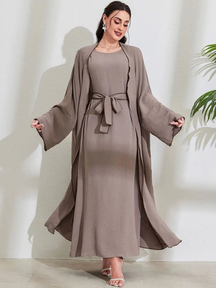 Maxy New Design Abaya Muslim Sets Women Coat Dress 2PC Suits Eid Ramadan Prayer Garment Islam Arabic Turkey Modest Dresses Robes