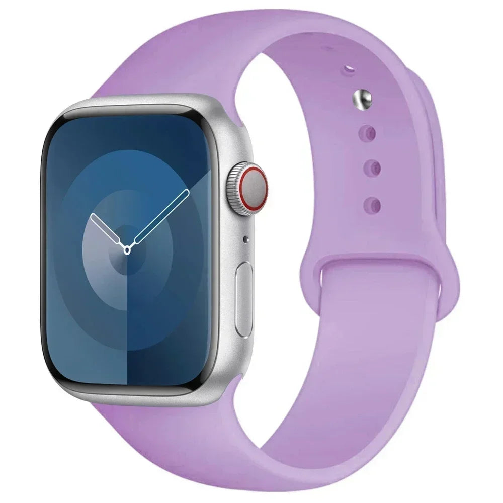 Maxy Silicone Band For Apple Watch strap 44mm 45mm 40mm 41mm 42-46mm sport bracelet iwatch series 8 7 6 5 4 9 10 11 SE-Ultra 2/3 49mm