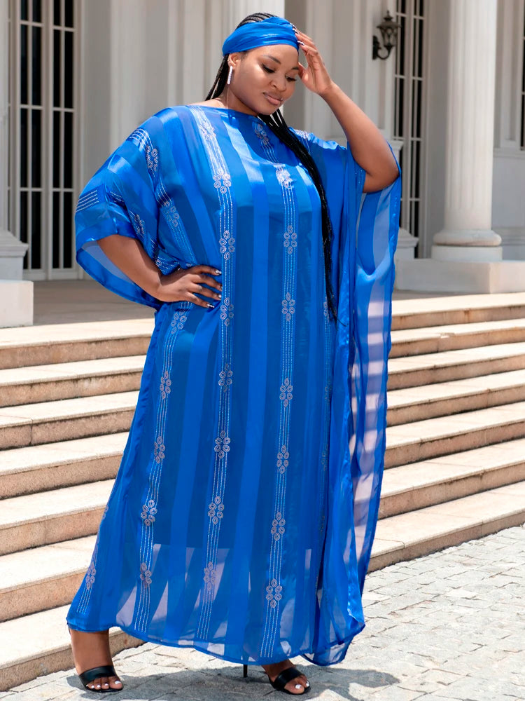 Maxy Women Party Evening Dresses African Dashiki Print Kaftans Long Robe Dubai Turkey Muslim Abayas Two Piece Set Africa Clothes