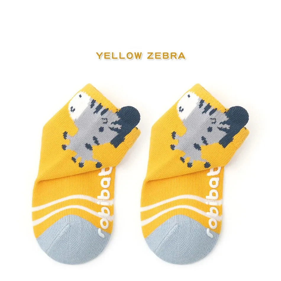 Baby Socks Infant Bear Bunny Lion Zebra Penguin Floor Socks Boy Girl Animal Ears Stockings Children Anti-Slip Clothing Accessory