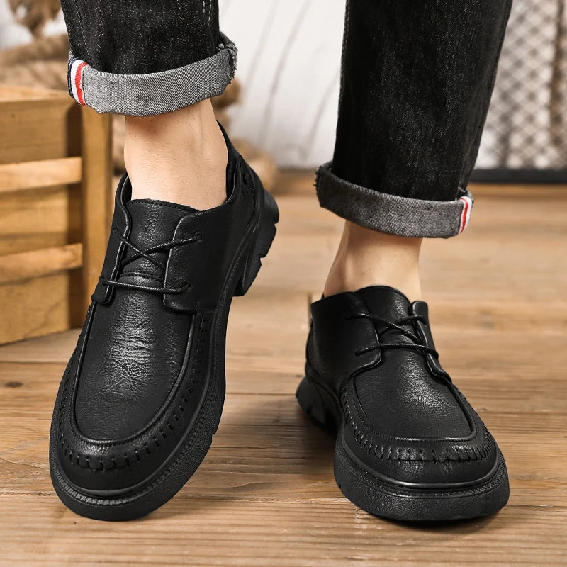 Visco Four Seasons Men's Casual Shoes Retro and high-quality styles Office and Business Outdoor comfortable adult shoes luxury