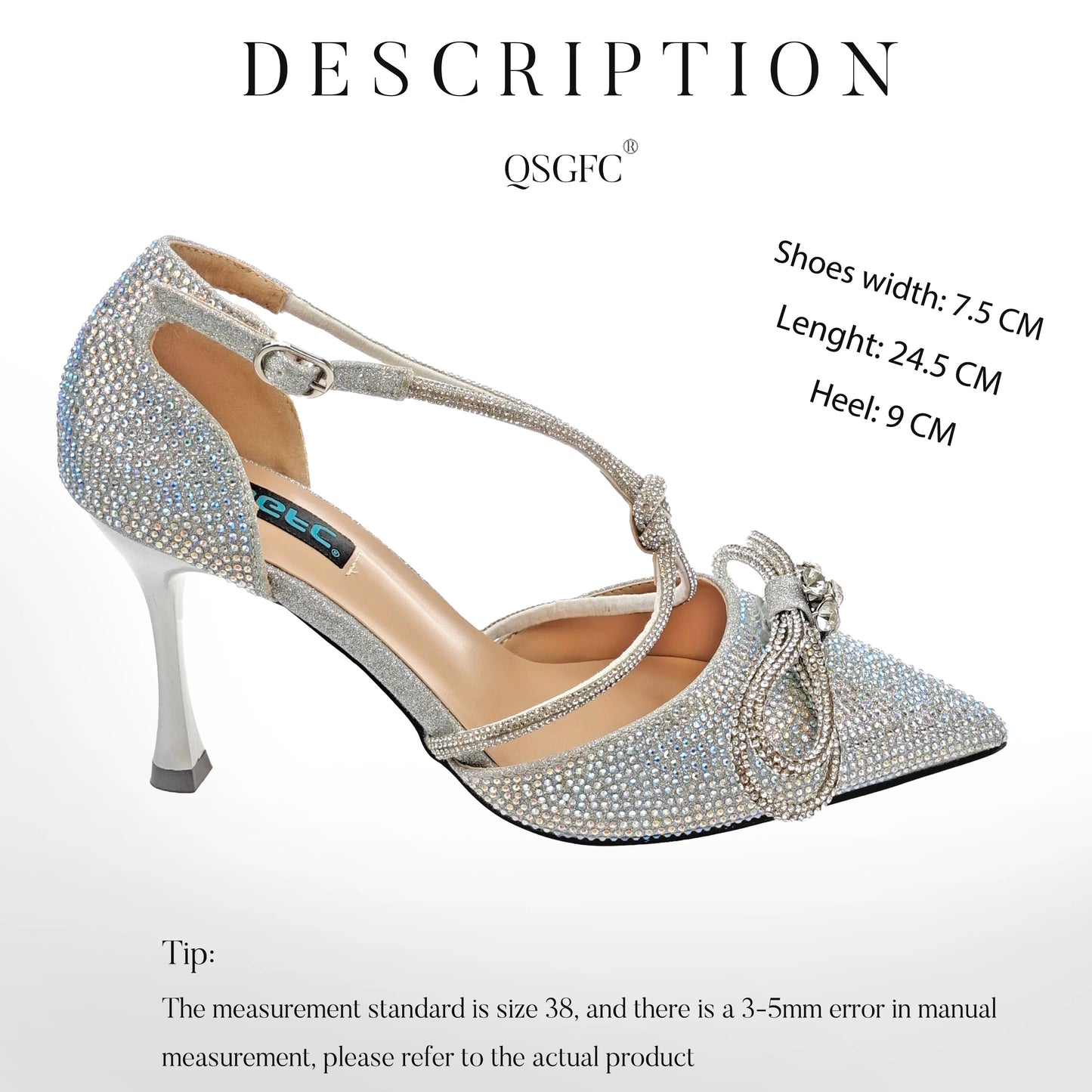 Maxy New Arrival Fashionable Shoes and Bag Silver Color Women's Wedding Special Appliques for African Lady Sandals
