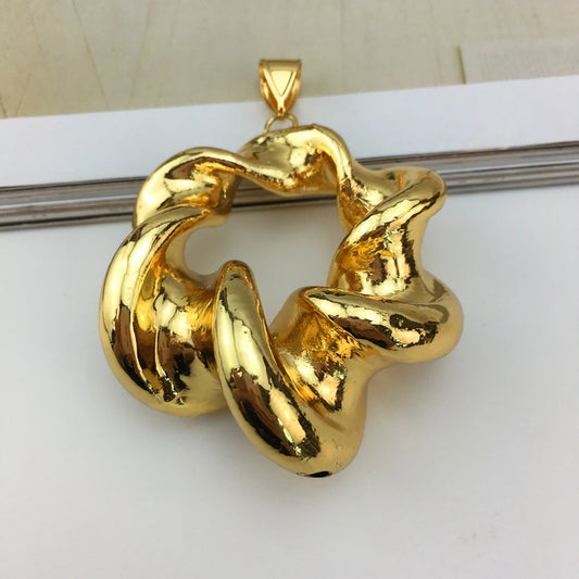 Maxy Dubai 18K Gold Plated Earrings Necklace Big Circle Pendant Trend Party Wedding Lover Wife Girl Gift Jewelry Sets for Women