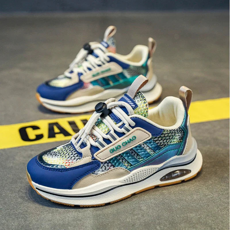 Maxy Children Sneakers Boys Casual Sneakers Kids Autumn New Mesh Breathable Casual Running Shoes Toddlers Design Platform Tennis Shoe