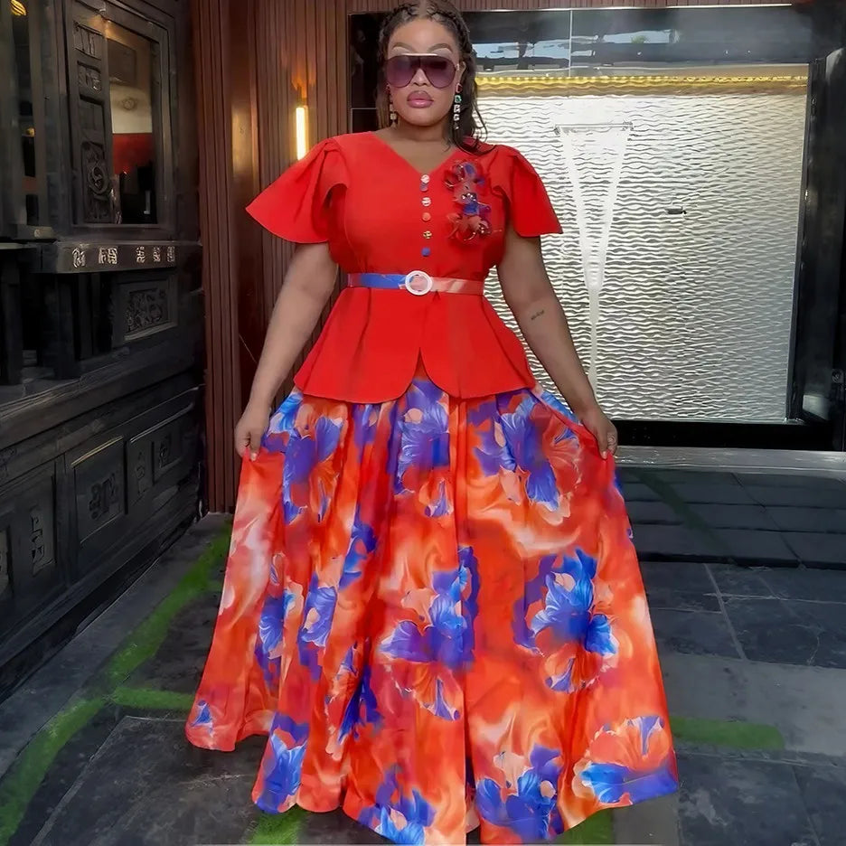 Maxy Party Dresses for Women New Fashion Dashiki Ankara Wedding Evening Gown Elegant Turkey Muslim Maxy Dress