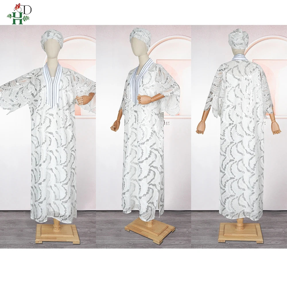 Maxy Dress Plus Size for Women Elegant Dubai Turkey Clothing Wedding Party Gown Church White Lace Clothes