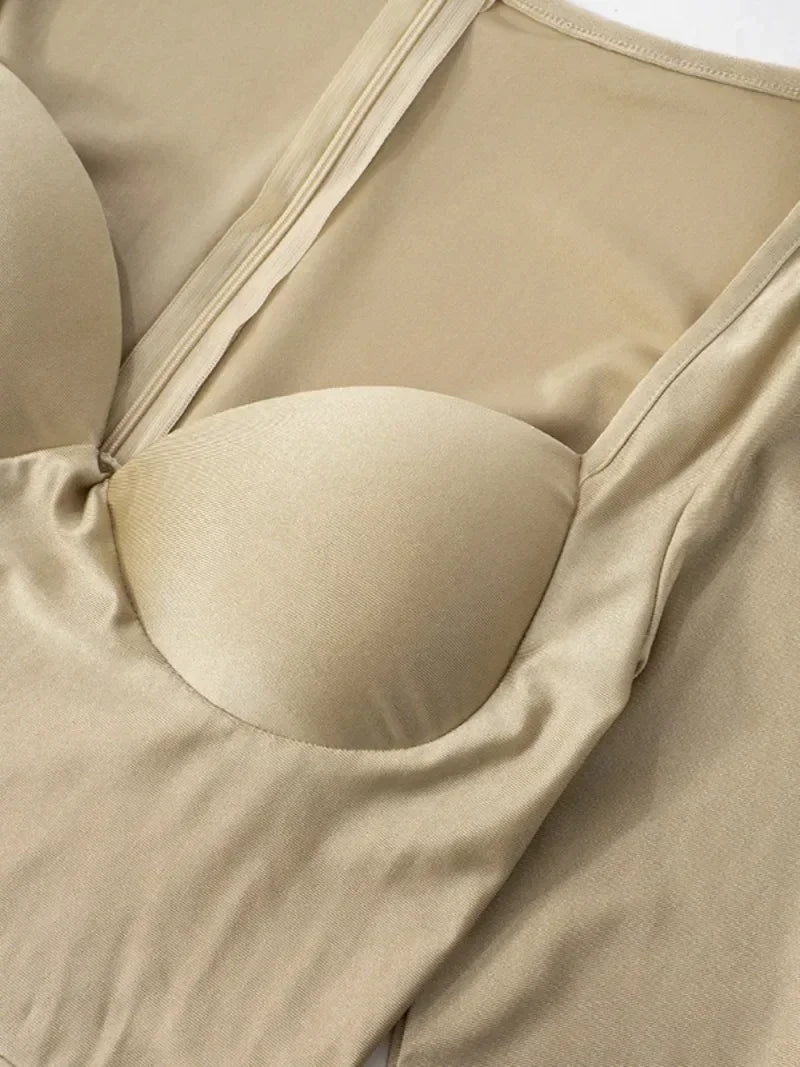 Amay Fashion Sports Jumpsuit Women Casual Long Sleeve High Waist Solid Bodysuits Streetwear Y2K One Piece Yoga Fitness Overalls Black