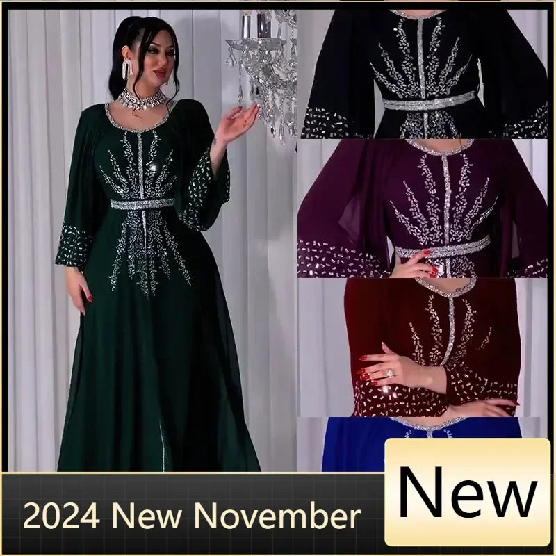 Maxy Summer African Dresses for Women Elegant African Half Sleeve O-neck Polyester Dress Gowns Kaftan Muslim Abaya Outfits