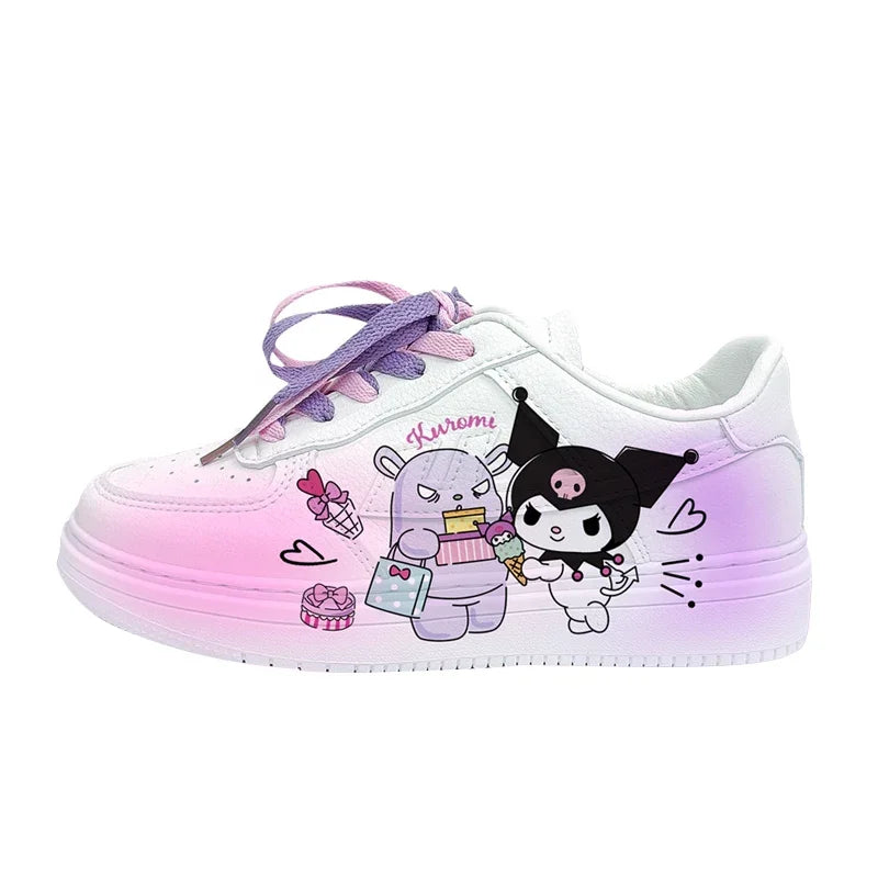 Maxy New Woman cartoon Kuromi   princess cute Casual shoes soft sports shoes for girlfriend gift EU size 35-44